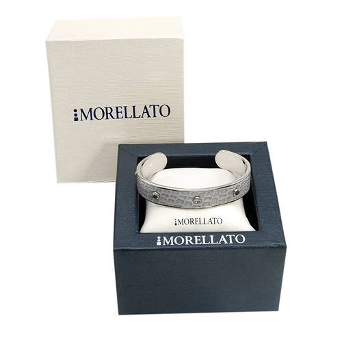 MORELLATO- GENUINE DIAMOND GREY LEATHER BANGLE